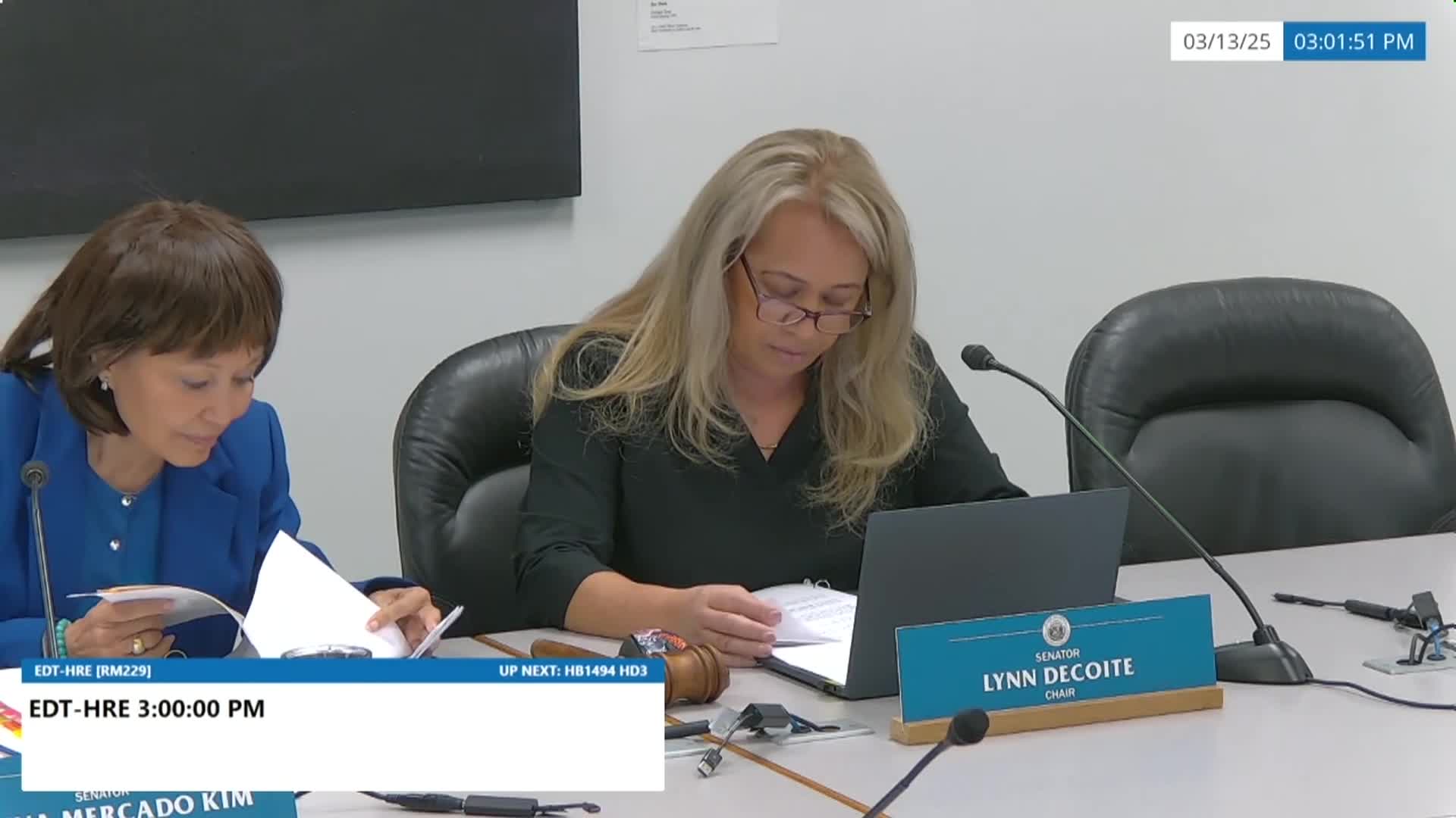 Hawaii State Legislature: Higher Education