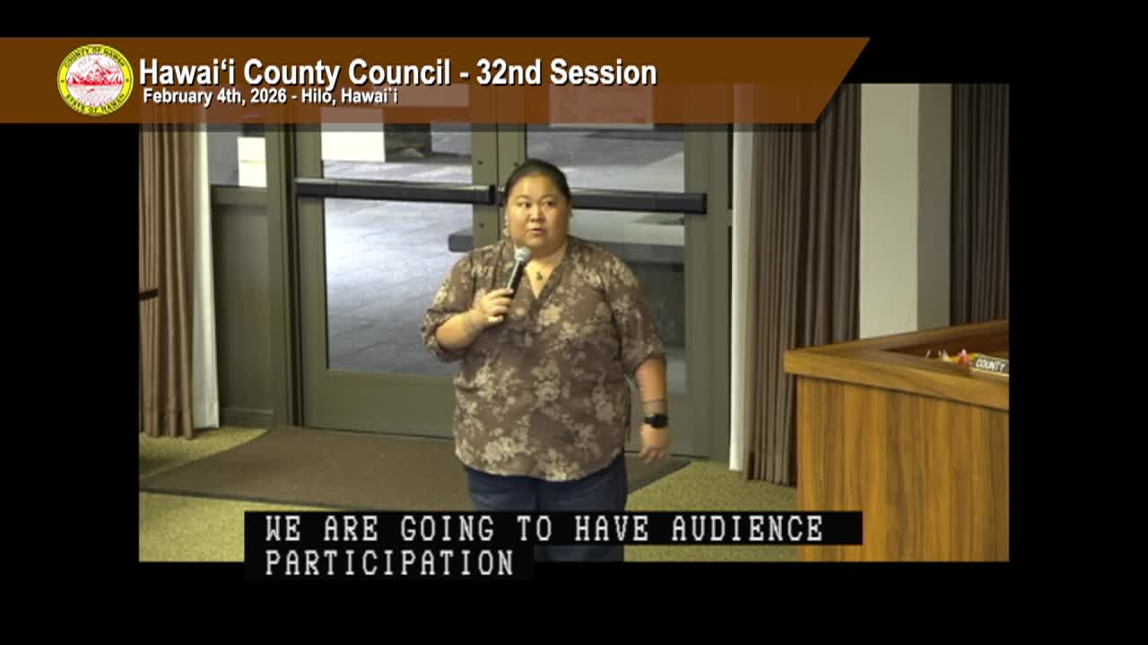 Hawaii County Council: 33rd Session