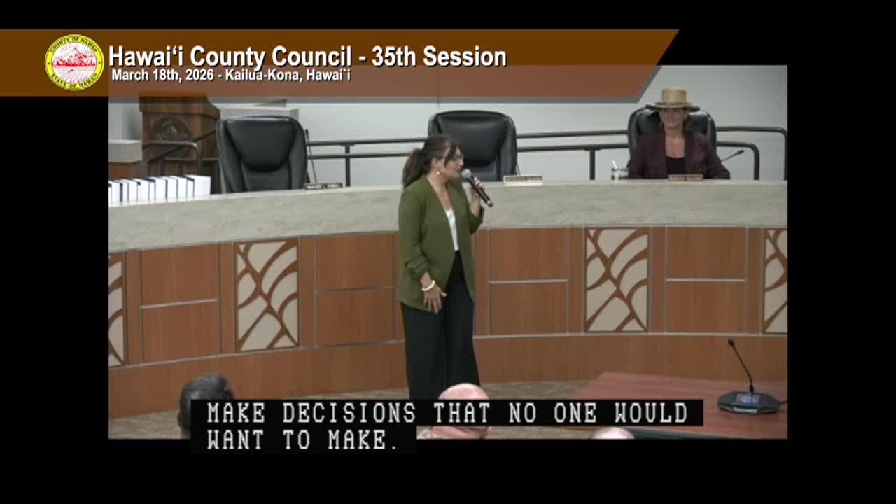 Hawaii County Council: 35th Session