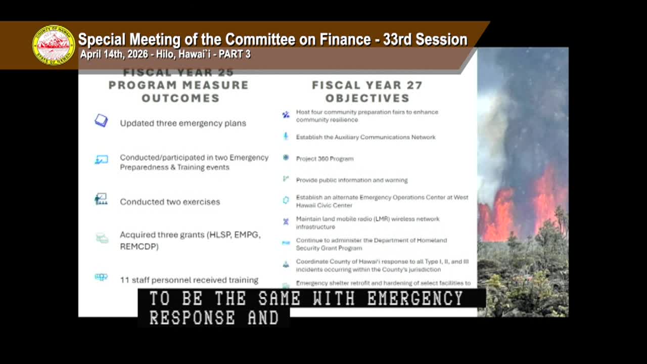 Finance: 33rd Session - Special Meeting, Part 3 - April 14