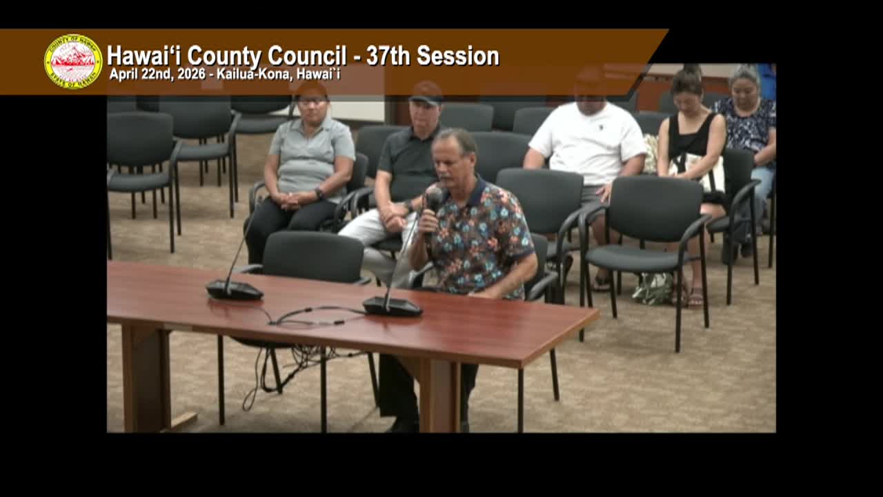Hawaii County Council: 37th Session