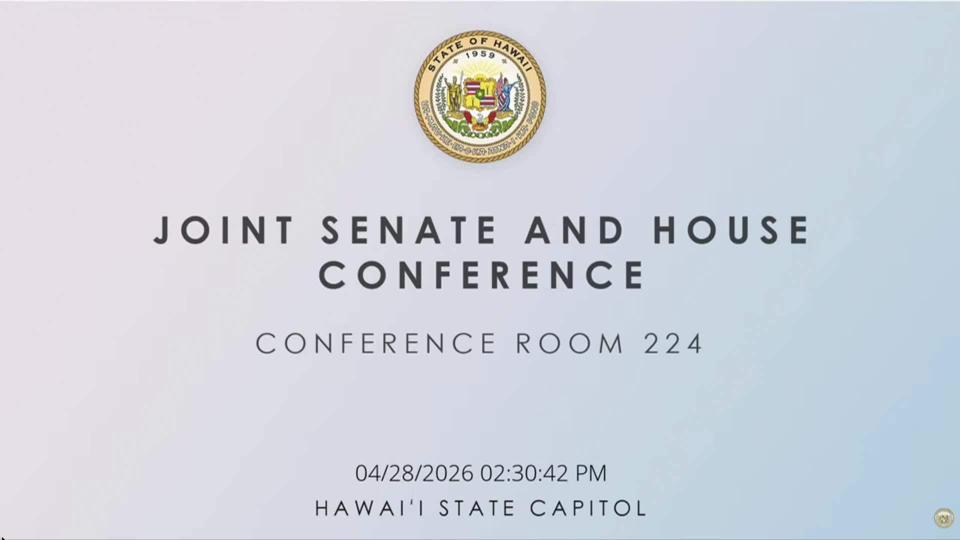 Hawaii State Legislature: Joint Session