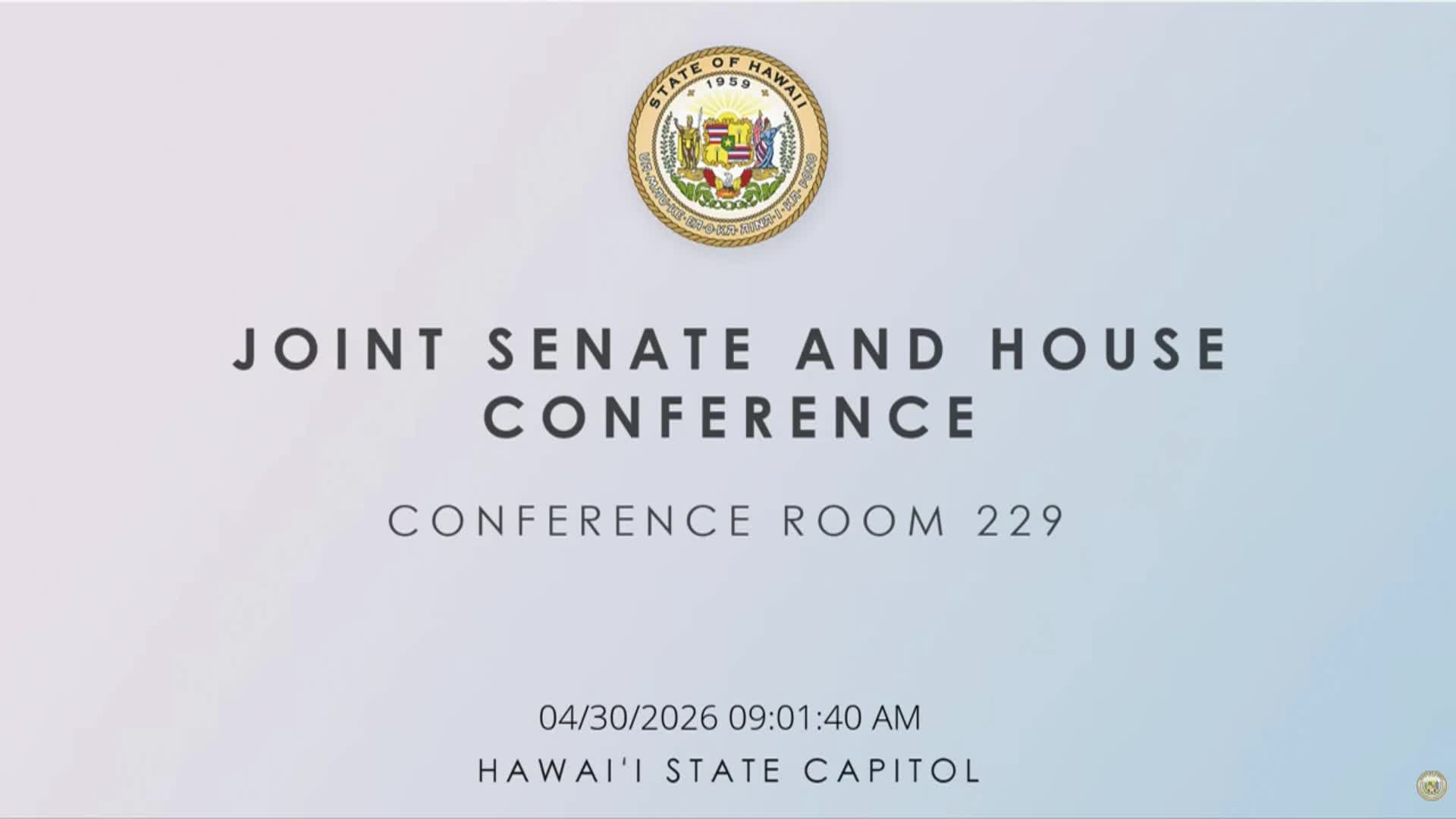 Hawaii State Legislature: Joint Session