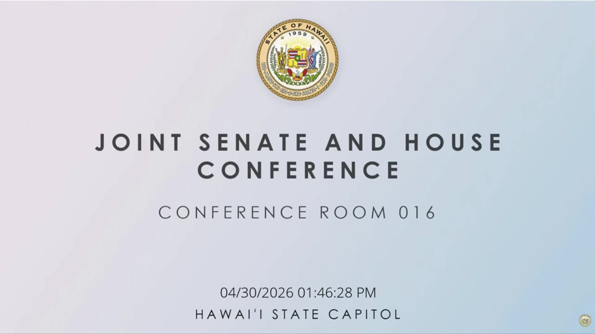 Hawaii State Legislature: Joint Session