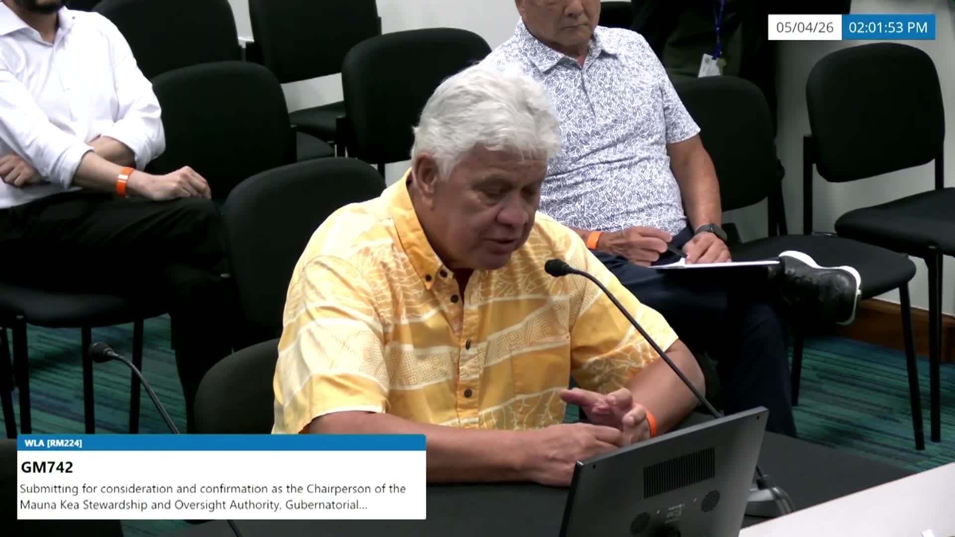 Hawaii State Legislature: Water, Land, Culture, and the Arts