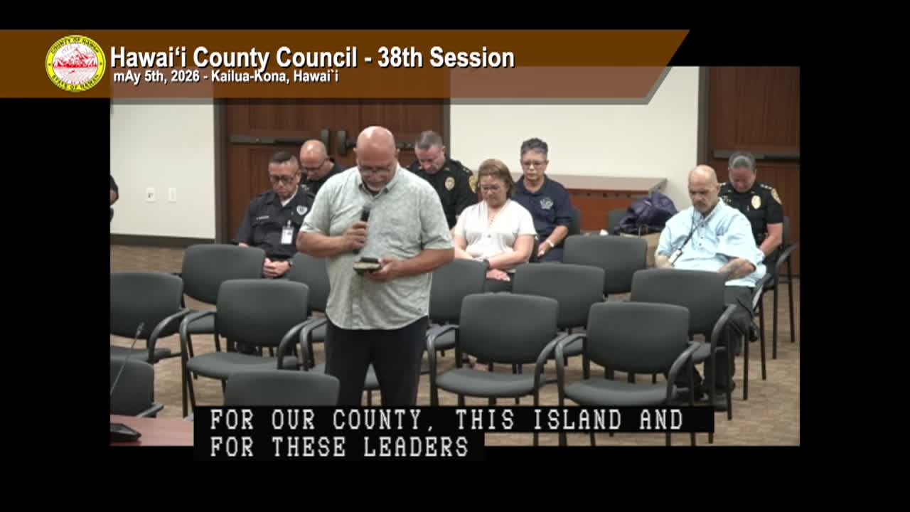 Hawaii County Council: 38th Session