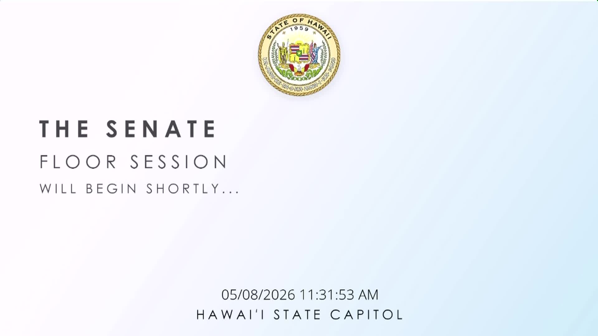 Hawaii State Legislature: Senate Sine Die