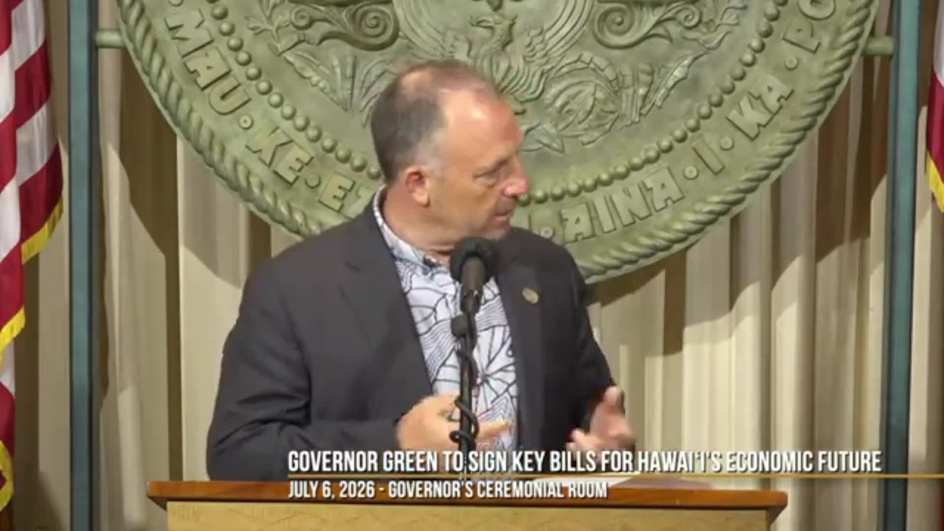 Hawaii State Legislature: Bill Signing