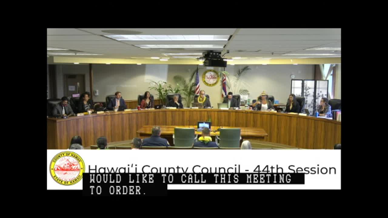 Hawaii County Council: 44th Session