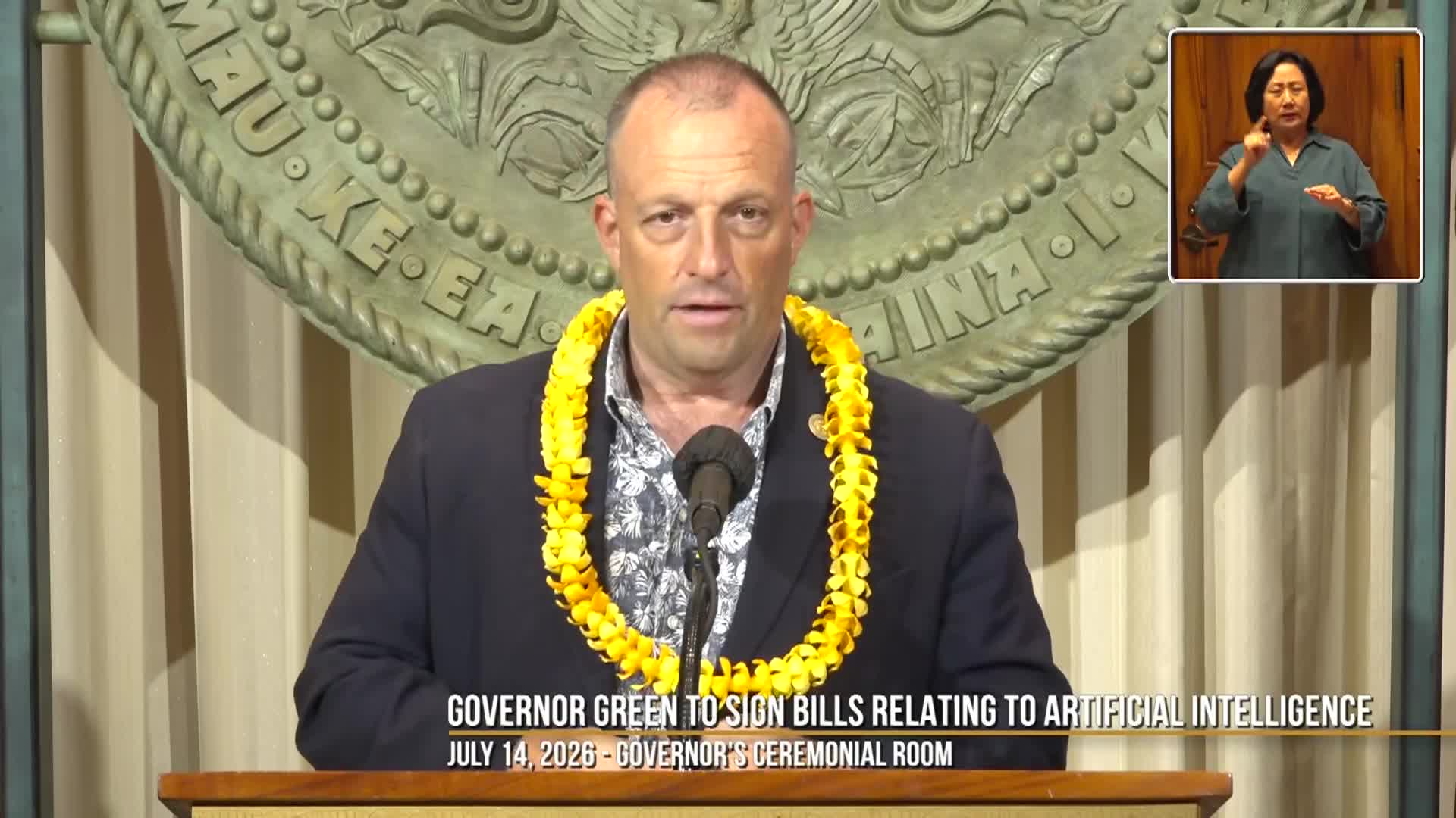 Governor Press Conference: Bill Signing