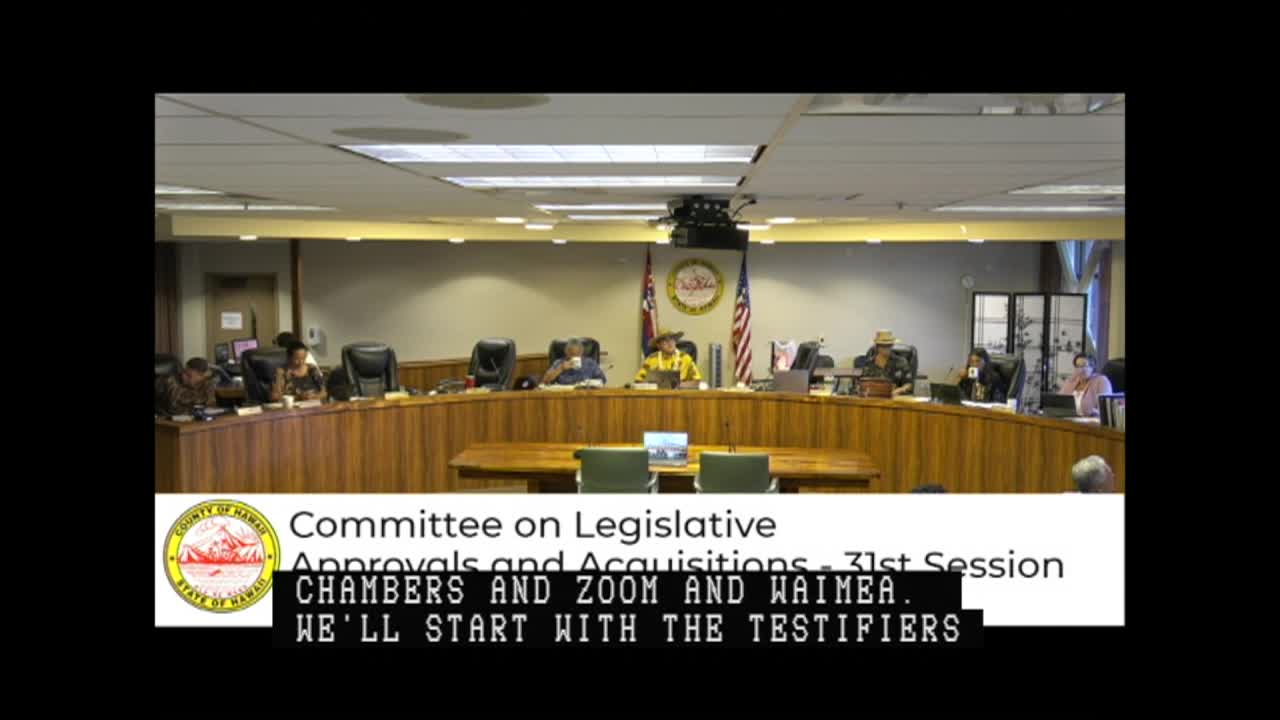 Legislative Approvals and Acquisitions: 31st Session
